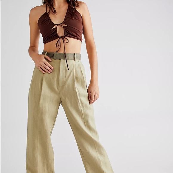 ✨H.P.✨ NWTS F.P. TAILORED LINEN PANTS (10) - Picture 2 of 15